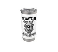 Sé un perro Grifón de Bruselas divertido Grifón de Bruselas Vaso térmico de acero inoxidable de doble pared