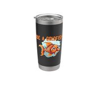Sé un pez dorado El animal más feliz de la Tierra Vaso térmico de acero inoxidable de doble pared