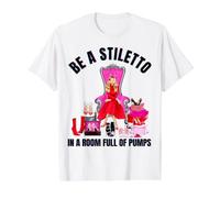 Sé un tacón de Aguja en una habitación Llena de Bombas Divertidas señora jefa Mujeres Camiseta gráfica económica, Hombre, Blanco, S