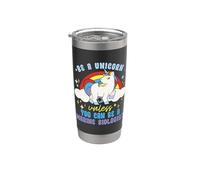 Sé un unicornio a menos que te encante el organismo marino Biología marina Vaso térmico de acero inoxidable de doble pared