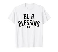 Sé una bendición, Atleta Cristiano, Valiente, Cristiano Camiseta gráfica económica, Hombre, Blanco, S