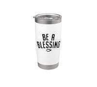 Sé una bendición, atleta cristiano, valiente, cristiano Vaso térmico de acero inoxidable de doble pared