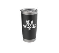 Sé una bendición, atleta cristiano, valiente, cristiano Vaso térmico de acero inoxidable de doble pared