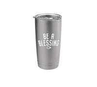 Sé una bendición, atleta cristiano, valiente, cristiano Vaso térmico de acero inoxidable de doble pared