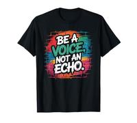 Sé una Voz, no un Eco Mutmacher Spruch en Estilo Retro Camiseta