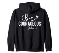 Sé Valiente Josué 1:9 Frase Motivacional Espiritual Sudadera con Capucha