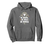 Sé Valiente, sé audaz, sé rudo - Inspiración de león Sudadera con Capucha, Unisex para Adultos, Asfalto, S
