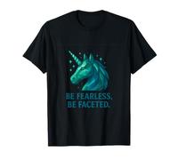Sé Valiente, sé facetado, Piedra Preciosa de Unicornio, Esmeralda y Zafiro Camiseta