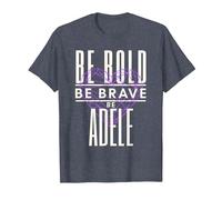 Sé Valiente Sé Valiente Sé Adele Camiseta, Hombre, Azul Jaspeado, S