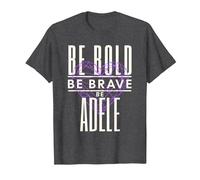 Sé Valiente Sé Valiente Sé Adele Camiseta, Hombre, Jaspeado Oscuro, XXL