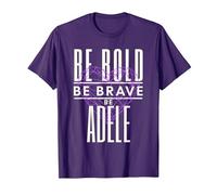 Sé Valiente Sé Valiente Sé Adele Camiseta, Hombre, Morado, S
