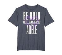 Sé Valiente Sé Valiente Sé Adele Camiseta, Hombre Tallas Grandes, Azul Jaspeado, 5X Alto