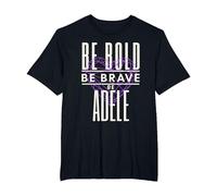 Sé Valiente Sé Valiente Sé Adele Camiseta, Hombre Tallas Grandes, Negro, 5X Alto