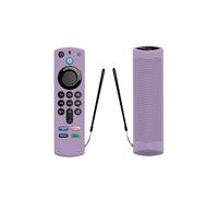 Se vende 2 fundas protectoras antideslizantes de silicona compatibles con el control remoto de voz Alexa Y27 de 3.ª generación (morado que brilla en