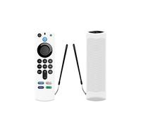 Se vende 2 fundas protectoras antideslizantes de silicona compatibles con el control remoto de voz Alexa Y27 de 3.ª generación (blanco que brilla en