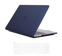 Se7enline Funda para MacBook Pro de 16 pulgadas 2019/2020 de plástico liso duro para MacBook Pro de 16 pulgadas A2141 con Touch Bar Touch ID con diseño del Reino Unido, cubierta de teclado de TPU, azul marino
