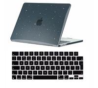 Se7enline Funda rígida para MacBook Air de 15 pulgadas 2025 2024 2023 M4 M3 M2 modelo A2941/A3114/A3241 de 15.3 pulgadas con purpurina de cristal brillante para laptop con cubierta para teclado, color