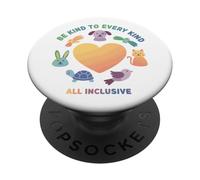 Sea Amable con Cualquier Tipo de diseño de Igualdad Animal. PopSockets PopGrip Adhesivo