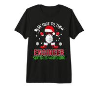 Sea Amable con el Ingeniero Papá Noel está Viendo una Camiseta Premium