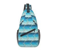 Sea And Sky Cubes Bolsa de pecho para hombres Sling Mochila bandolera Bolsa de pecho Viaje Senderismo Mochila de día Bolsa de hombro