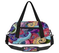 Sea Animal - Bolsas de lona para niños y niñas, diseño de tentáculos de pulpo, bolsa deportiva ligera para gimnasio, bolsa de viaje o baile, Animal marino, 18.5L x 7.8W x 9.4H