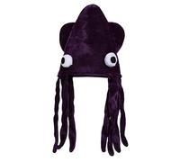 Sea Animal Hat, Plush Costume Cap, Funny Squid Headwear, Lightweight Breathable Dress Hat, Creative Party Outfit Accessory for Photography Stage Shows Halloween Christmas Birthday Kids Adults Use