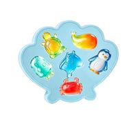 Sea Animal Ice Mold, Cocktail Tray, Reusable Freezer Maker Comfort, Bar Party Gadget with Support, Summer Kitchen Ornament with Design, Home Accessories for Parents Friends Daily Juice Milk Chocolate