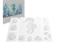 Sea Animal Stencils, Reusable Painting Drawing Template, Creative Mural