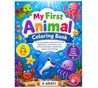 Sea Animals Coloring Book for Kids Aged 3 to 6: Fun and Easy Ocean Creatures Coloring Pages for Toddlers and Preschoolers | Cute Dolphins, Sharks, Turtles, Octopus, Whales, Fish and More