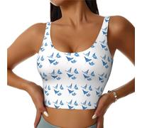 Sea Animals Stingrays - Chaleco deportivo para mujer, con almohadillas extraíbles, elástico, transpirable, gimnasio al aire libre, Negro, L