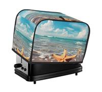 Sea Beach - Cubierta para tostadora de estrella de mar de 2 rebanadas, tostadora oceánica acogedora con bolsillo, resistente a las manchas, a prueba de polvo, protector de electrodomésticos pequeños