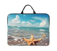 Sea Beach - Funda para portátil de 14 pulgadas con diseño de estrella de mar para mujeres y hombres, resistente al agua, bolsa de transporte para computadora de negocios, a prueba de golpes