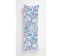 Sea Blue Body Pillow Case Cover 50x135cm, Long Backrest Cushion Pillow Protector with Zipper, Decorative Bedding Pillowcase, Soft Body Pillow Cover for Couch Bedroom Leaves