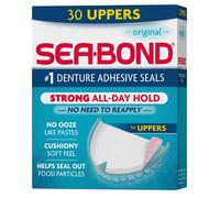 Sea Bond Sellos adhesivos para dentadura segura, parte superior original, 30 unidades