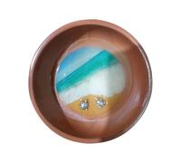 Sea Bowl - Cuenco decorativo | | Cuenco de llavero | Cuencos de resina para platos de mar | Fiesta de boda temática de playa | Exhibición de arte temática marina exquisita decoración de escritorio