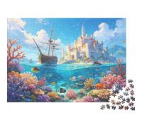 Sea Castle Puzzle for Boy & Girl 1000 Piezas Recyclable Océano Fantasy Puzzle Divertido and Desafiante Juego Familiar Great Regalo Idea for Child‘s Cumpleaños 70x50cm/1000pcs