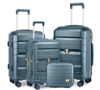 Sea choice Juego de 3 Maletas (20''+24''+28'') con Expansión en 20'', Cremalleras YKK y Carcasa PP Duro Set de Equipaje para Familia