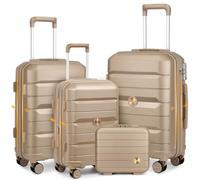Sea choice Juego de 3 Maletas Expandibles con Neceser de Viaje Carcasa Dura PP Ruedas Giratorias 360° Todas Las Tallas Expandibles 20 24 28 Pulgadas