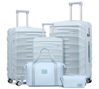Sea choice Juego de Maletas 3 Piezas 55x40x20 Ryanair Maleta ABS Maletas con 40x20x25 Bolsa de Cabina 8 Ruedas Spinner Rueda de Freno Cerradura TSA