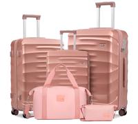 Sea choice Juego de Maletas 3 Piezas 55x40x20 Ryanair Maleta ABS Maletas con 40x20x25 Bolsa de Cabina 8 Ruedas Spinner Rueda de Freno Cerradura TSA