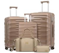 Sea choice Juego de Maletas 3 Piezas 55x40x20 Ryanair Maleta ABS Maletas con 40x20x25 Bolsa de Cabina 8 Ruedas Spinner Rueda de Freno Cerradura TSA