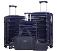Sea choice Juego de Maletas 3 Piezas 55x40x20 Ryanair Maleta ABS Maletas con 40x20x25 Bolsa de Cabina 8 Ruedas Spinner Rueda de Freno Cerradura TSA