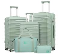 Sea choice Juego de Maletas 3 Piezas 55x40x20 Ryanair Maleta ABS Maletas con 40x20x25 Bolsa de Cabina 8 Ruedas Spinner Rueda de Freno Cerradura TSA