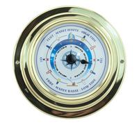 Sea-Club Reloj de marea con esfera de diseño náutico, latón, diámetro = 10 cm