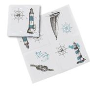 Sea-Club Servilletas - Mesa de comedor de celulosa (33 x 33 cm), diseño de faro, color