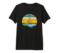 Sea como El Agua Artes Marciales Taoísmo Océano Retro Arte Camiseta Premium