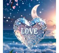 Sea Crystal Heart Jigsaw Puzzle 70 Pieces 45x45cm/18x18inch, Difficult Jigsaw Puzzles for Adults 70, Beautiful Art Work, Great Festive Puzzle Gift for Men/Women