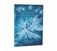 Paperblanks Cuaderno Sea Flowers (Anna Atkins’ Cyanotypes) Midi sin rayas flexi con elástico