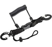 Sea frogs Buceo Buceo Lanyard, Camera AntiLost Lanyard Strap Loss Coil Rope Rope Spring with Clips,Quick Release Buckle for Underwater Diving Tool (negro)