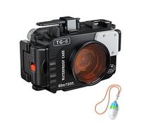 Sea frogs Carcasa Impermeable para cámara Olympus TG-6 de 195 pies / 60 m (Carcasa + Filtro Rojo)